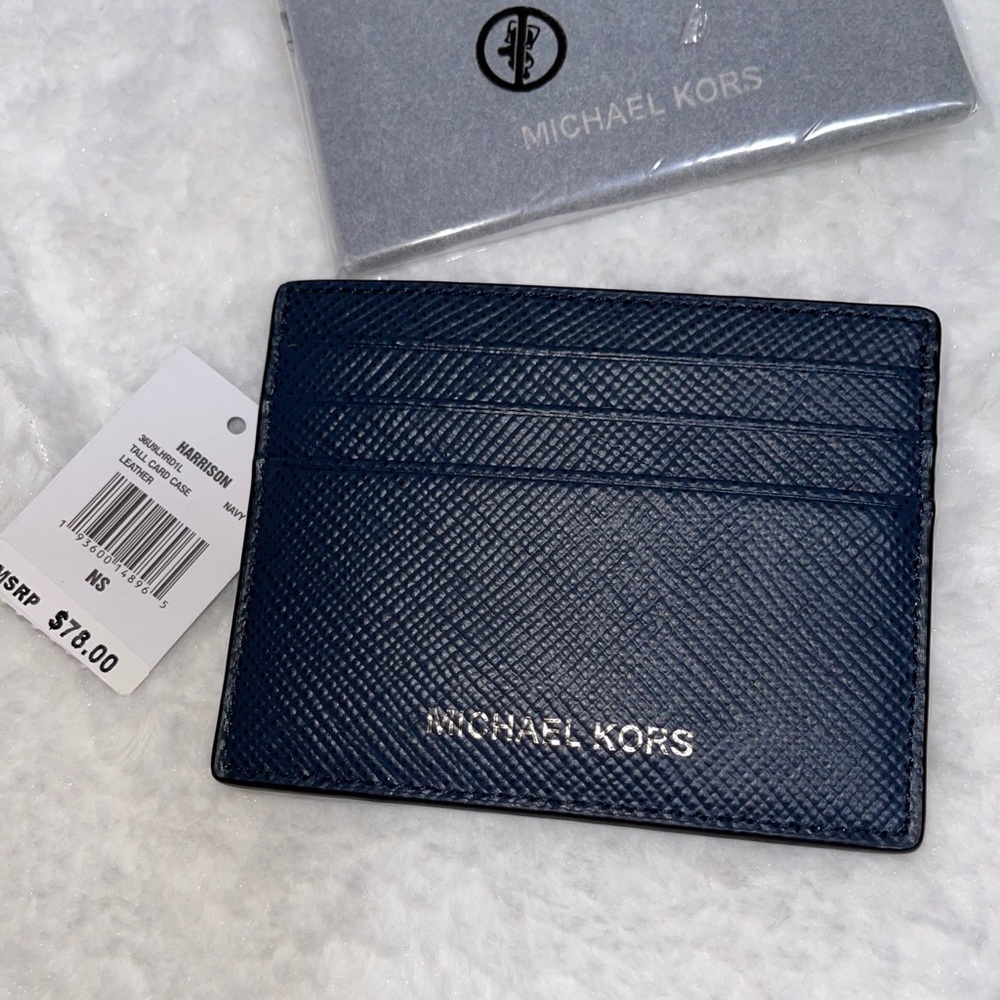 Michael Kors Crossgrain Leather Tall Card Case - Picture 1 of 3